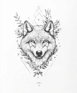 wolves tattoo design ideas Realism realistic proportions alpha energy stands for resilience