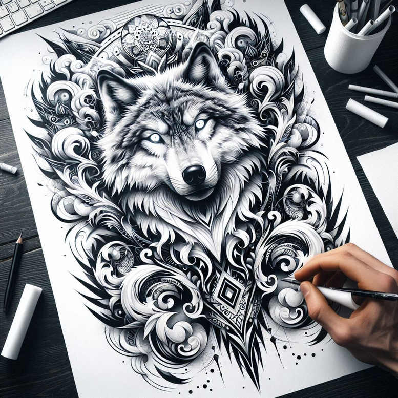wolves tattoo design ideas fine detail ancient guardian for wrist side
