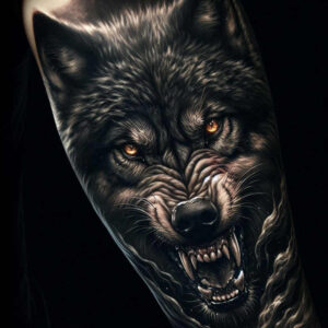 wolves tattoo design ideas phantasmagoric cold gaze meaning resilience
