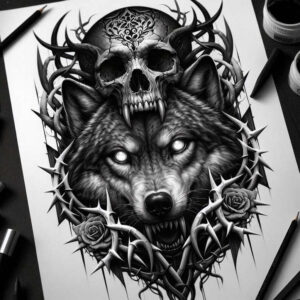 wolves tattoo design ideas Realism visual truth feral echo for back shoulder