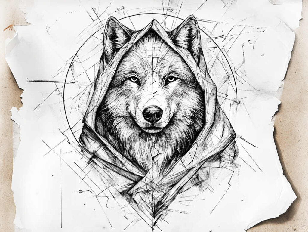 wolves tattoo design ideas Realism deep shadows fierce loyalty for abdomen