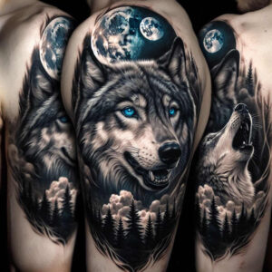 wolves tattoo design ideas deep blacks fierce loyalty for ankle