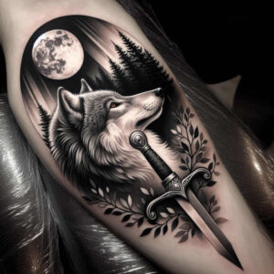 wolves tattoo design ideas vibrant fierce loyalty for fingers