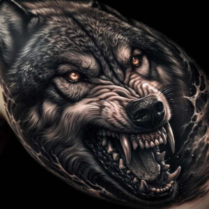 wolves tattoo design ideas Realism photographic quality primal instinct for abdomen