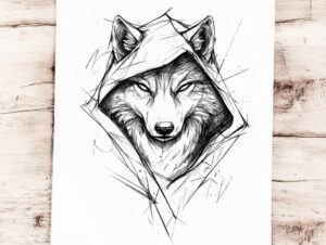 wolves tattoo design ideas Surrealism hyperreal primal instinct for back