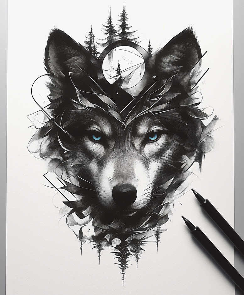 wolves tattoo design ideas soft blending rugged survival for wrist