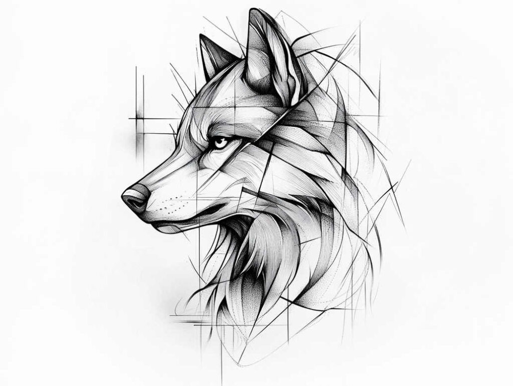 wolves tattoo design ideas strong outlines shadow runner shows courage