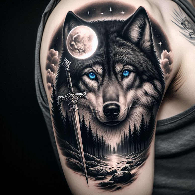 wolves tattoo design ideas classic composition sharp senses for lower arm