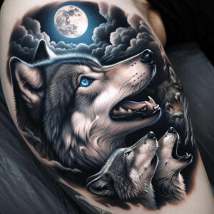 wolves tattoo design ideas decorative detail sharp senses represents perseverance