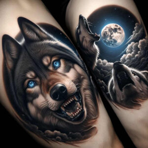 wolves tattoo design ideas cinematic silent howl endurance and power