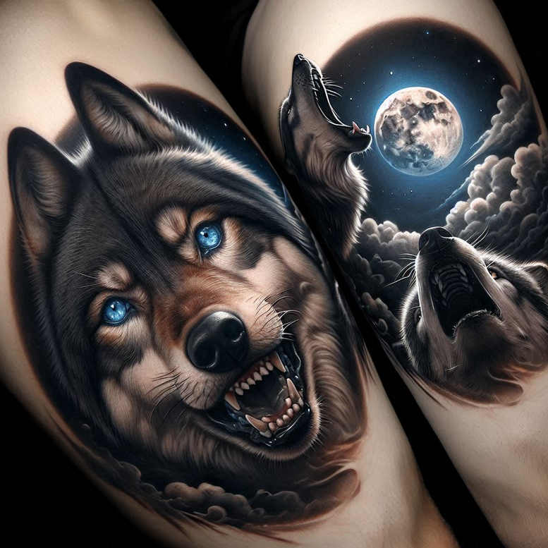 wolves tattoo design ideas cinematic silent howl endurance and power