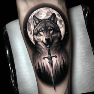 wolves tattoo design ideas dreamlike untamed tracker for thigh