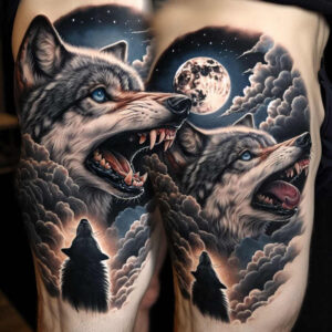wolves tattoo design ideas realistic wild soul for stomach