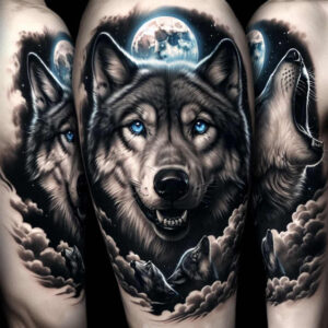 wolves tattoo design ideas metallic wilderness call for outer arm