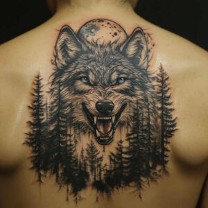 wolves tattoo design ideas layered shading wilderness call stands for endurance