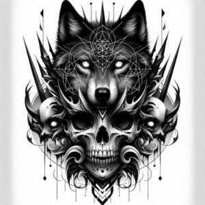 tribal-wolf-tattoo – tattoo design ideas free ai generated – realism-light-reflections – for-fingers – Gallery: wolves-inkby-ai