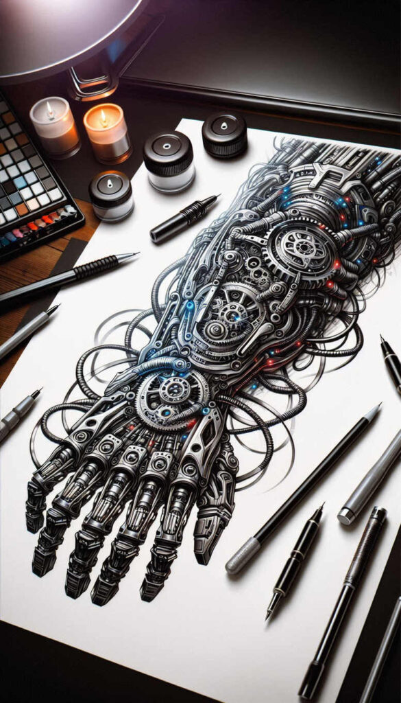 Biomechanika - Free tattoo design ideas ai genereted - inkby.ai