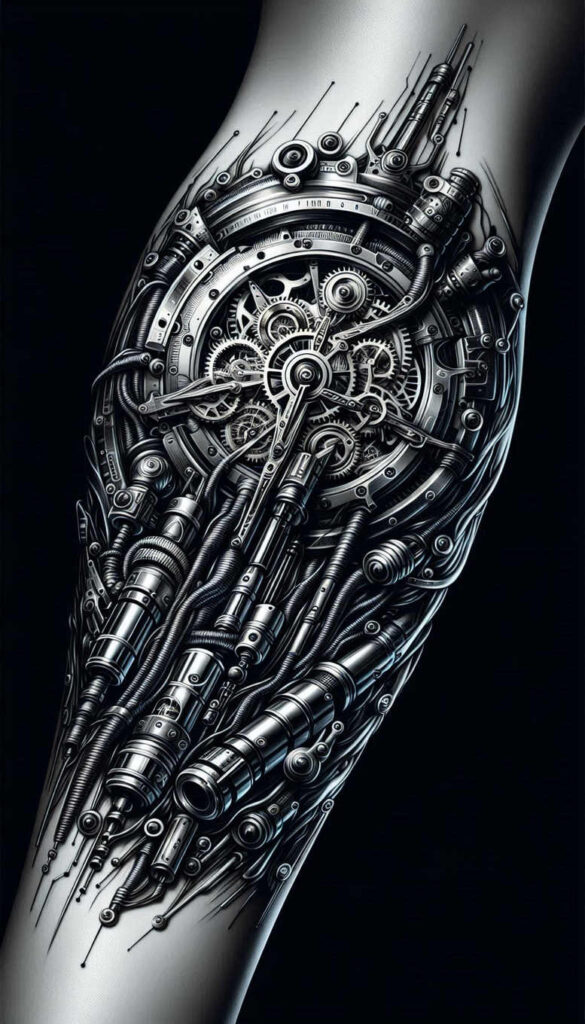 Biomechanika - Free tattoo design ideas ai genereted - inkby.ai