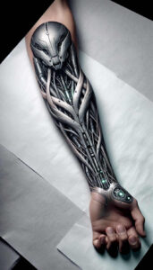 Biomechanika - Free tattoo design ideas ai genereted - inkby.ai