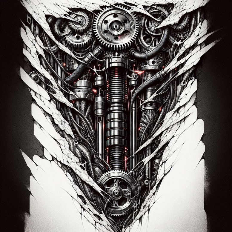 Biomechanika - Free tattoo design ideas ai genereted - inkby.ai