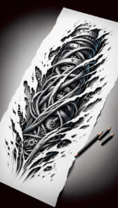 Biomechanika - Free tattoo design ideas ai genereted - inkby.ai
