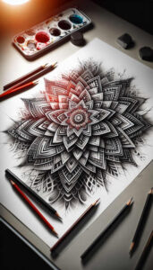 contrasting-background-glossy-background-eastern-influence – tattoo design ideas free ai generated – Gallery: backgrounds-inkby-ai