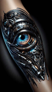 dynamic-structure-lifelike-for-shoulder-blade – tattoo design ideas free ai generated – Gallery: biomechanics-inkby-ai