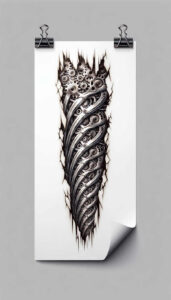 bio-mechanical-form-depth-shading-for-hand – tattoo design ideas free ai generated – Gallery: biomechanics-inkby-ai
