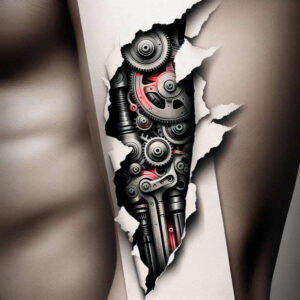 biomechanical-details-glowing-edges-for-forearm – tattoo design ideas free ai generated – Gallery: biomechanics-inkby-ai