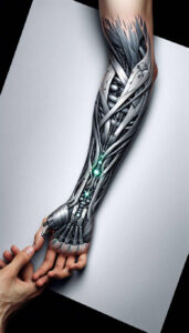 precise-texture-subtle-saturation-for-shoulder – tattoo design ideas free ai generated – Gallery: biomechanics-inkby-ai