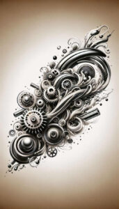biomechanics tattoo design ideas wide-angle force vectors stands for endurance