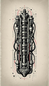 biomechanics tattoo design ideas matte-finish joint rotation for upper back