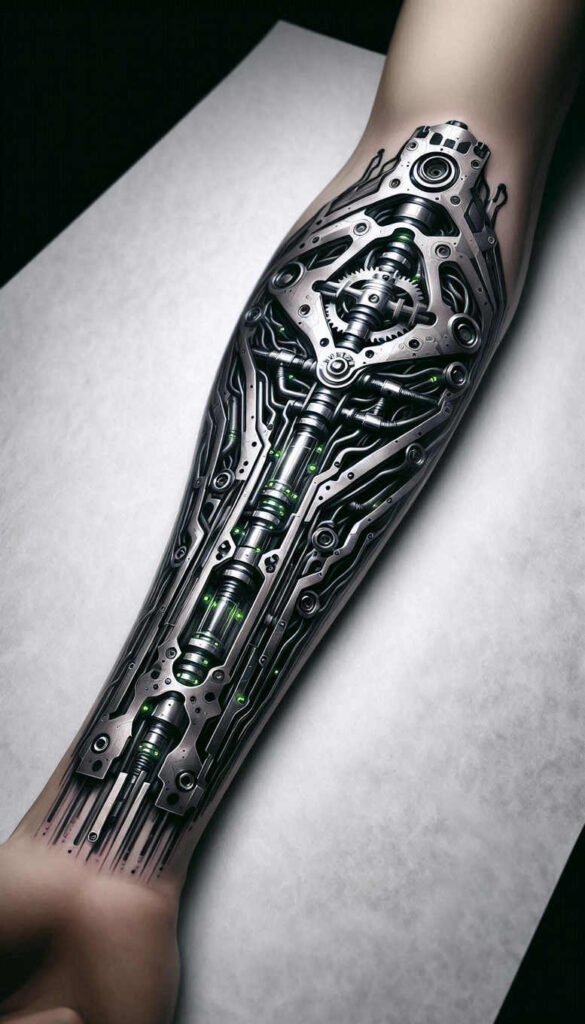 biomechanics tattoo design ideas dreamlike joint rotation shows endurance