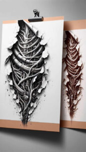 biomechanics tattoo design ideas Realism depth realism layered shading for palm