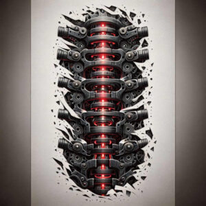 biomechanics tattoo design ideas Surrealism phantasmagoria mechanical joints for hand