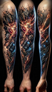 biomechanics tattoo design ideas macro organic-mechanical blend embodying perseverance