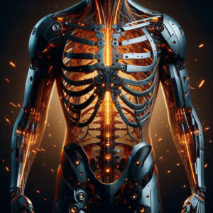 biomechanics tattoo design ideas bright color structural design embodying courage