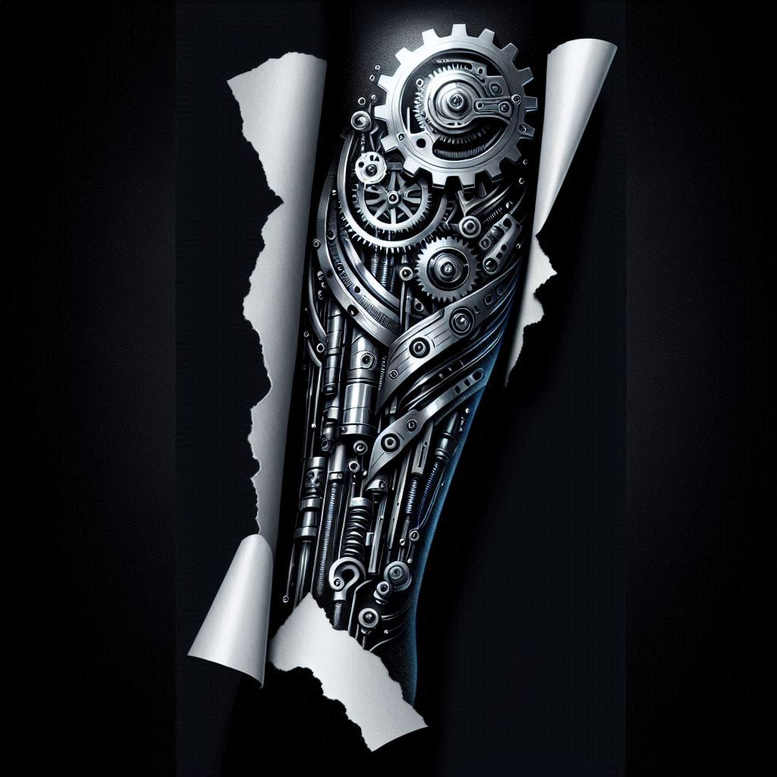 biomechanics tattoo design ideas strong outlines structural design for biceps