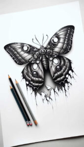 biomechanics tattoo design ideas Surrealism abstract tension effects stands for courage