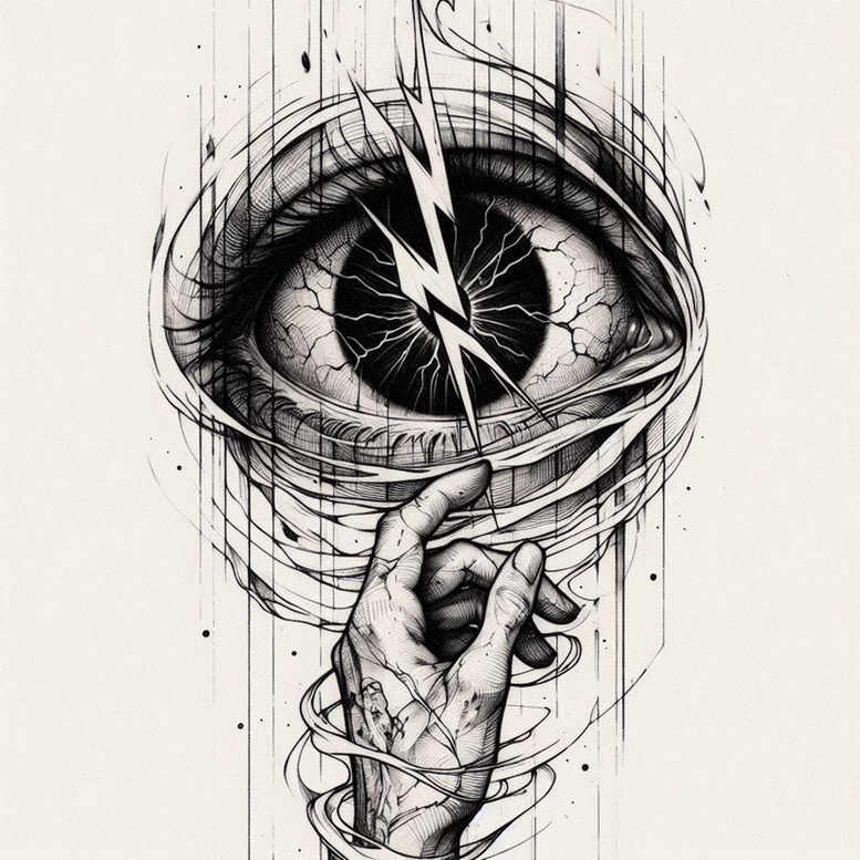 all-seeing-eye – tattoo design ideas free ai generated – neotraditional-artful-color – for-calf – Gallery: eyes-inkby-ai