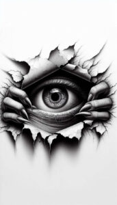 emotional-eye – tattoo design ideas free ai generated – realism-glass-effect – for-shin – Gallery: eyes-inkby-ai