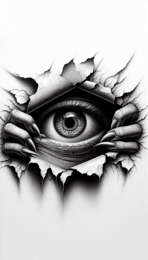 emotional-eye – tattoo design ideas free ai generated – realism-glass-effect – for-shin – Gallery: eyes-inkby-ai