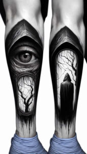 expressive-eye – tattoo design ideas free ai generated – realism-precise-gradient – for-inner-arm – Gallery: eyes-inkby-ai