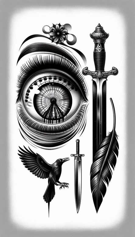 eye-with-details – tattoo design ideas free ai generated – realism-realistic-wrinkles – for-ribs – Gallery: eyes-inkby-ai