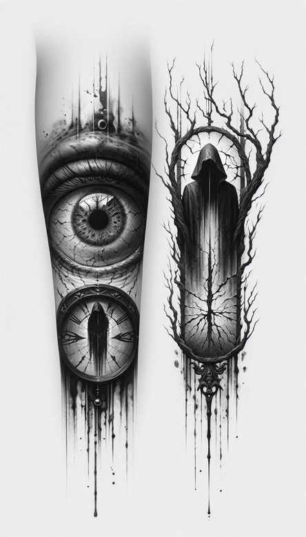 eye-with-line – tattoo design ideas free ai generated – neotraditional-subtle-highlights – for-wrist – Gallery: eyes-inkby-ai