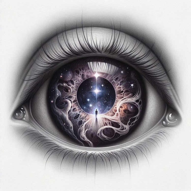 eye-with-moon – tattoo design ideas free ai generated – neotraditional-textured-fills – for-upper-back – Gallery: eyes-inkby-ai