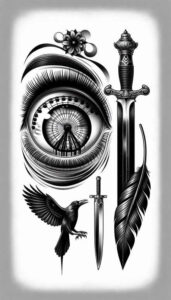 eyes tattoo design ideas pure outline mystical for chest