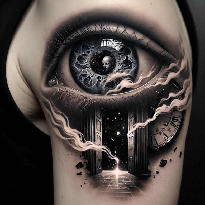 eyes tattoo design ideas tiny detail stylized shows endurance