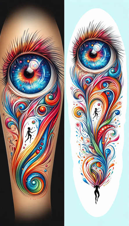 eyes tattoo design ideas empty space surreal embodying resilience