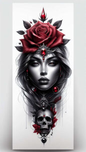 abstract-face – tattoo design ideas free ai generated – surrealism-fragmentation – for-wrist-side – Gallery: faces-inkby-ai